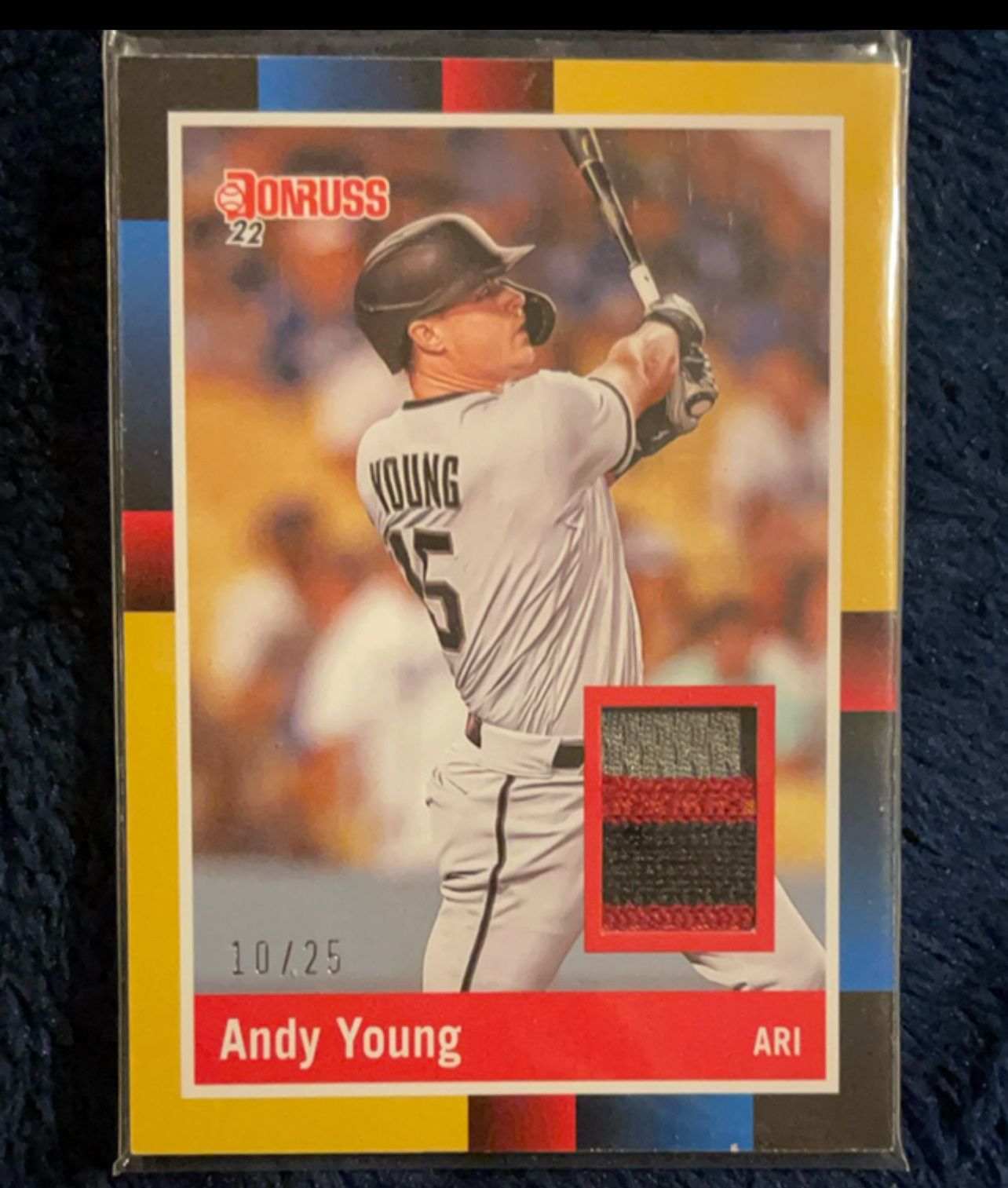 2022 Donruss Andy Young 3 Color Patch 10/25 #R88M-AY NM