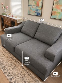 Gray Fabric Sofa – Good Used Condition
