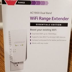 Netgear AC1900 WiFi Range Extender. Model EX6400. Sealed Box.