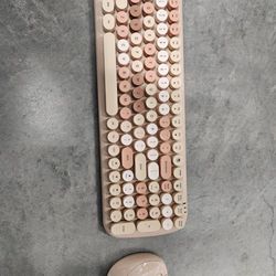 GEEZER Pale Coffee Colorful Round Keycap Keyboard