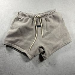 Fear of God Essentials Sweat Shorts Men’s Size M Heather Beige Fleece #1271