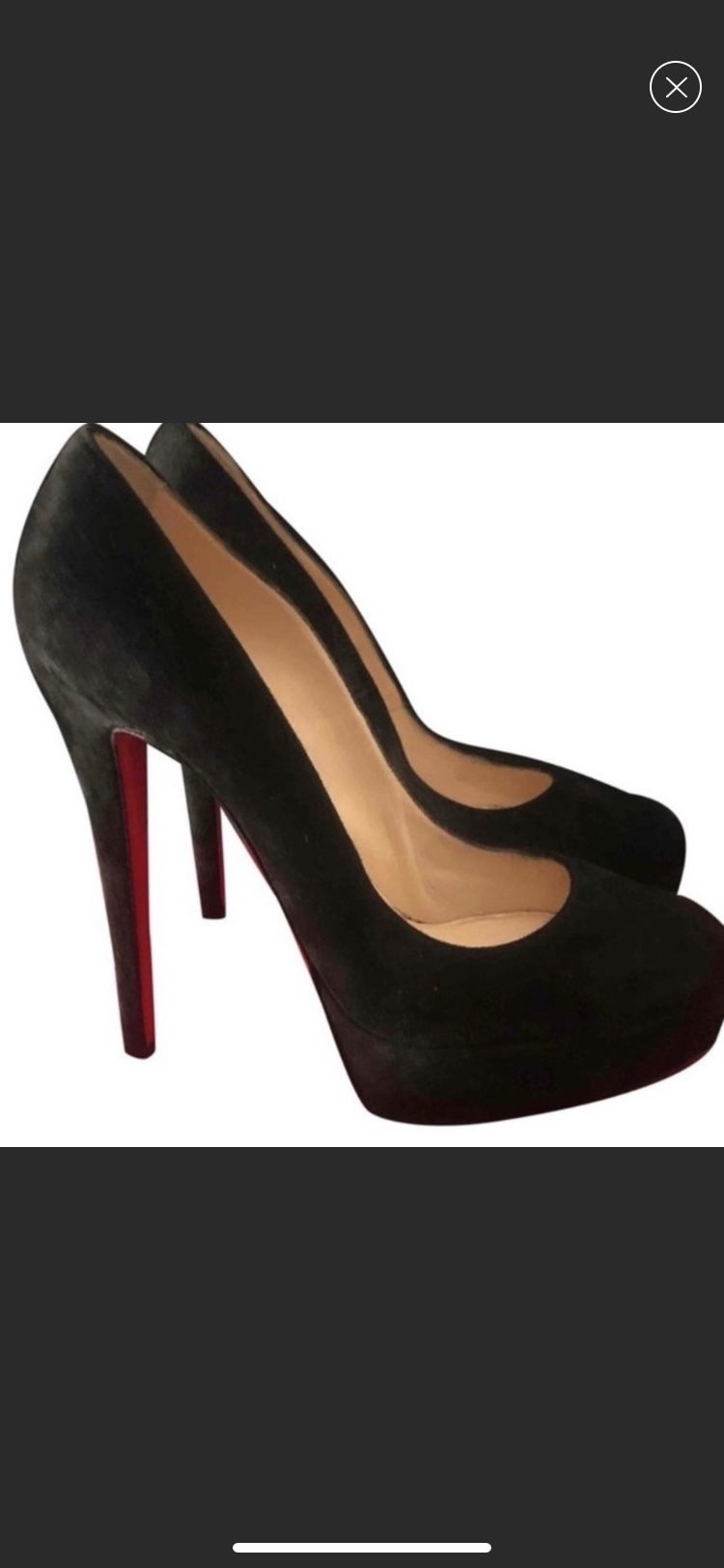 CHRISTIAN LOUBOUTIN BIANCA ZIP SUEDE PUMPS