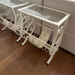 Glass Top Side Tables 