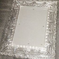 Vtg. Austrian Crystal Picture Frame