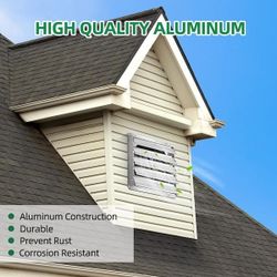 Square Aluminum Automatic Gravity Shutter Louver Vent Silver,NEW 