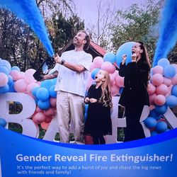 Gender reveal fire Extinguisher - Blue Blasts 20+ Feet