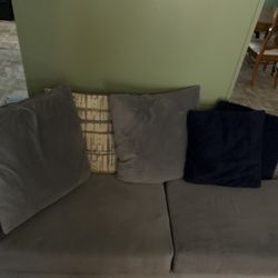 2 Piece Sofa Light Blue 