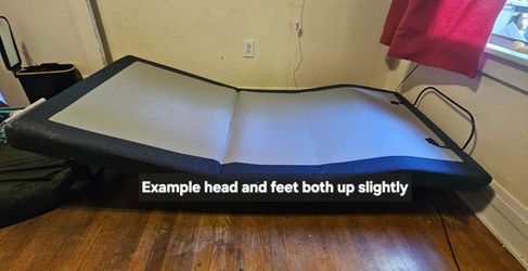 Adjustable head/foot twin frame and mattress