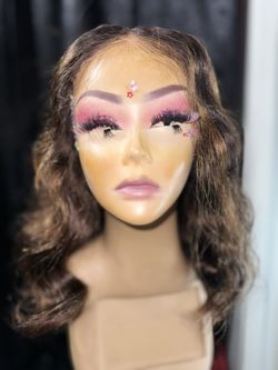 16” Human Hair Wig – Bleached Knots | Glueless | New