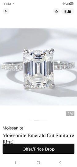 Moissanite Emerald Cut Ring