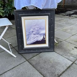 Mount St. Helens Eruption Wall Art — Framed Print/Photo with Unique Rustic Frame