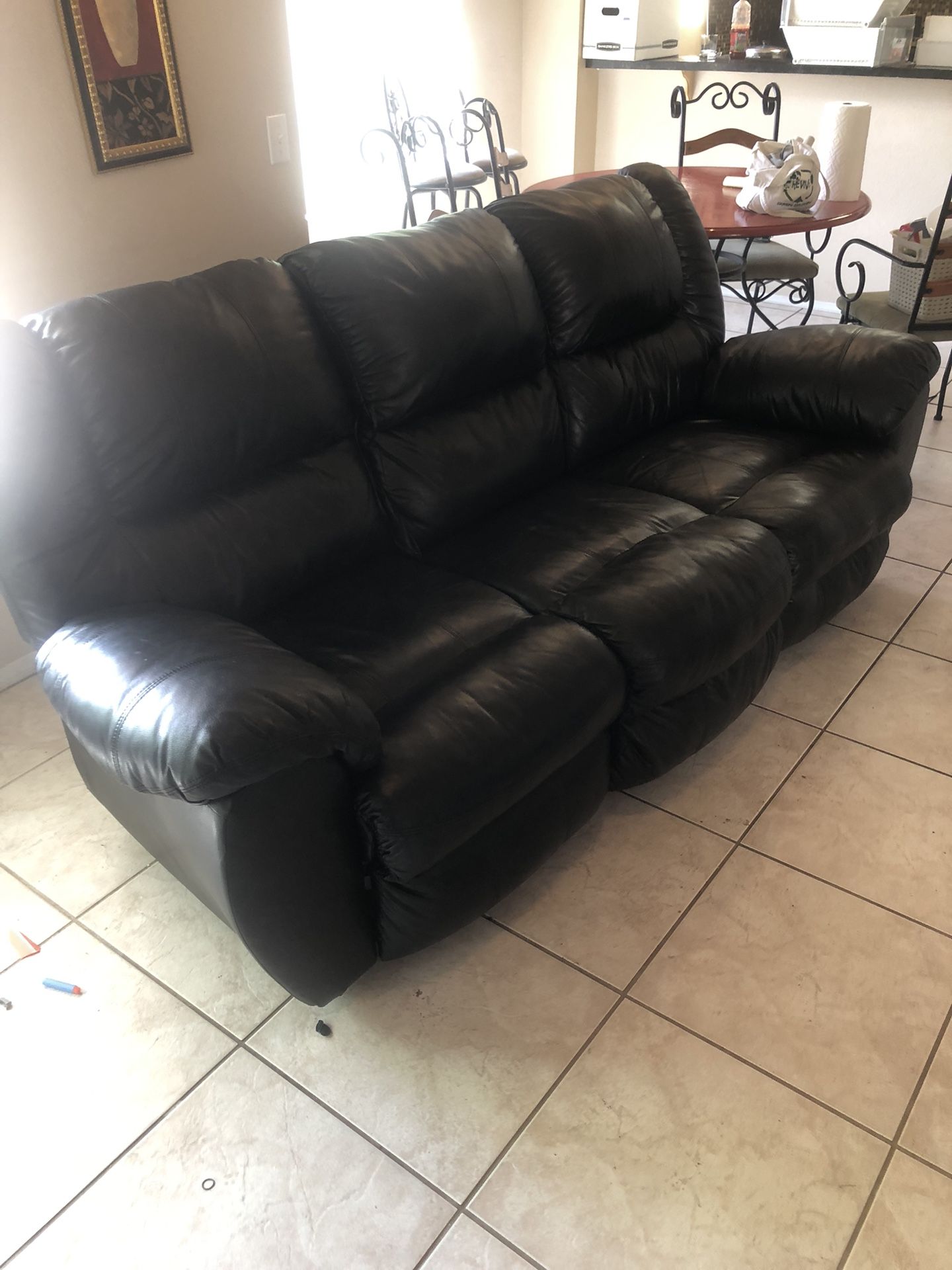 Black Reclining Sofa