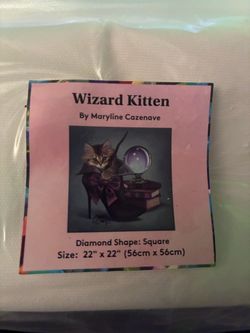 Wizard Kitten Diamond Painting Kit 22x22