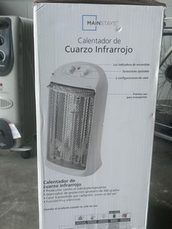 **Mainstays Infrared Quartz Heater – Used, still in Box – Fully Assembled**