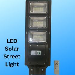 New, 90W Solar Dimmable Wall Street Light with PIR Motion Sensor for Outdoor Garden Use, complete with Post