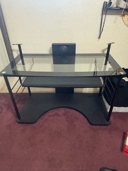 Glass desk