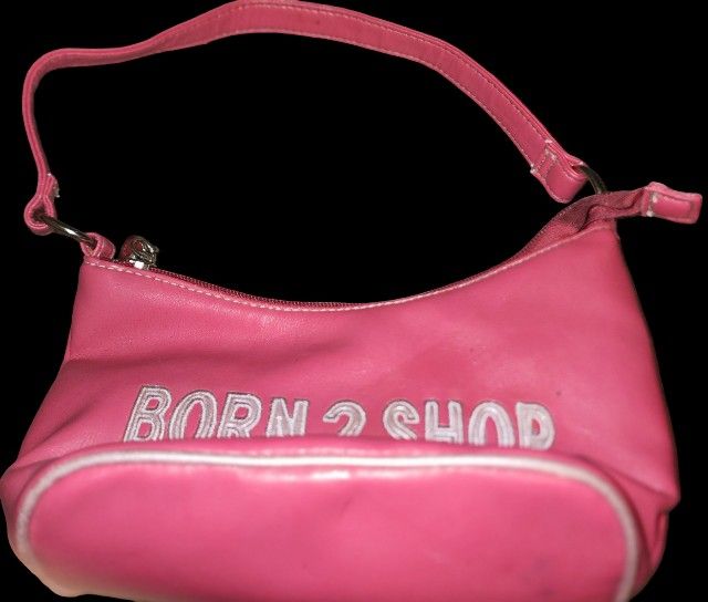 Born To Shop Pink Shoulder Bag