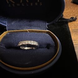 Leo Diamond Wedding Band 