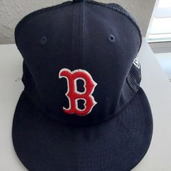 New Era Boston Red Sox Red Logo Navy Snapback Hat 9FIFTY MLB Cap Baseball