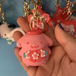 Pom Pom Pourin Cherry Blossom Keychain