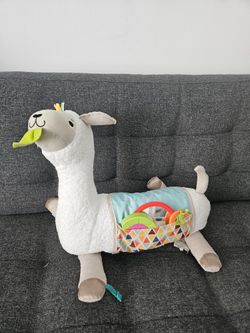 Fisher-Price Baby Toy Grow-With-Me Tummy Time Llama Plush With