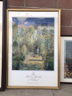 Claude Monet 'The Artist's Garden at Vetheuil, 1880' Framed Art Canvas