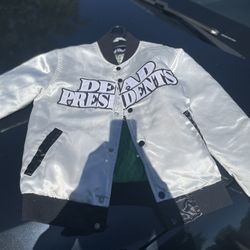 Black/white Dead Presidents Varsity Jacket 
