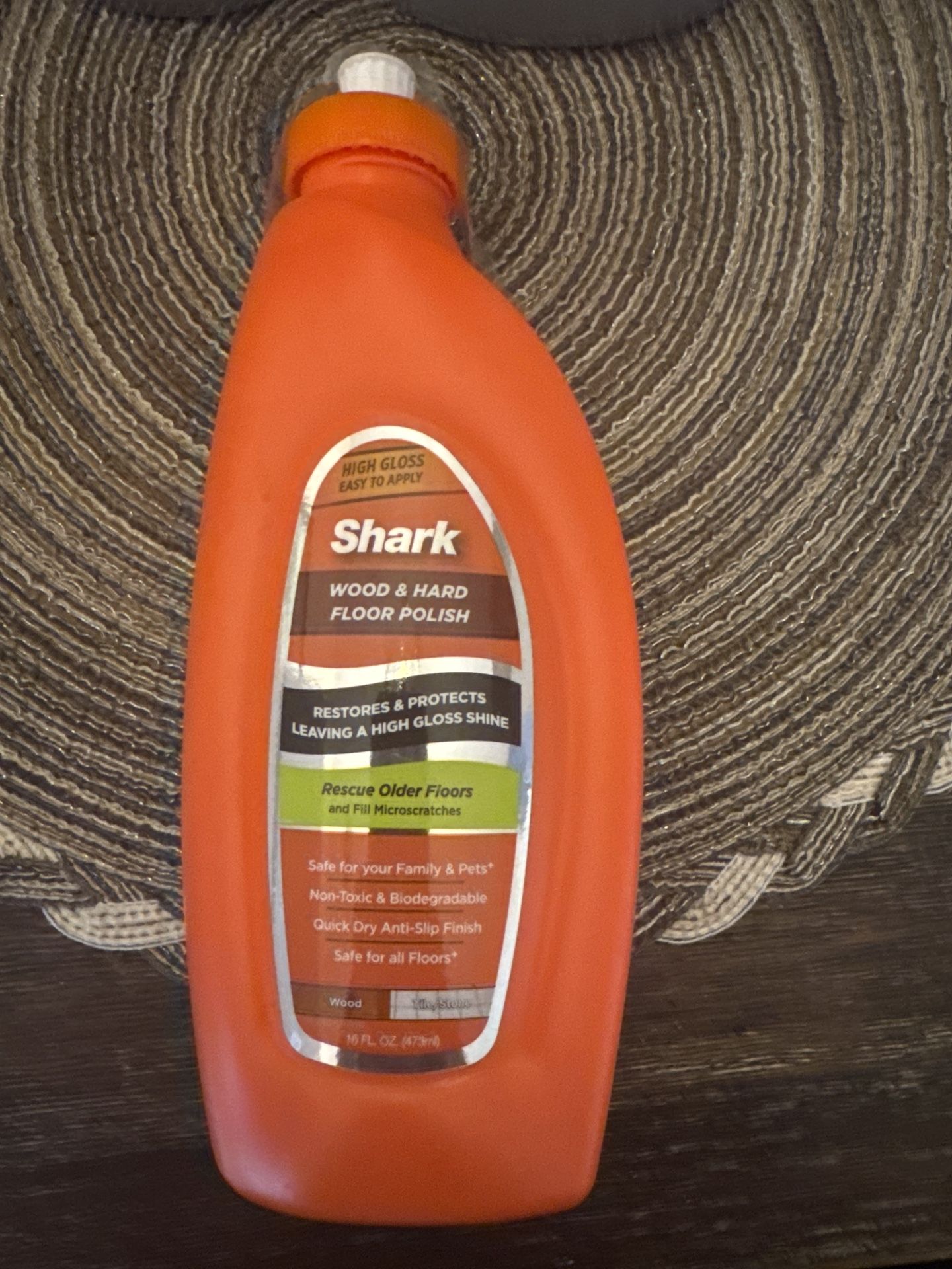 Shark Wood & Hard Floor Polish Restores and protects with a high gloss shine. Safe for family and pets.