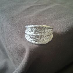 925 Silver Ban Adjustable Ring