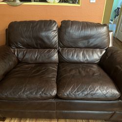 Leather Love Seat