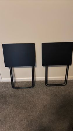 Black fold out eating tables