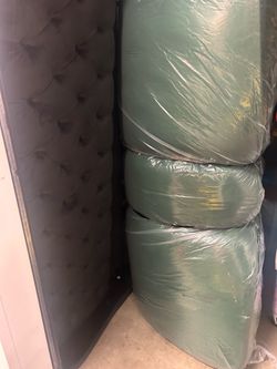 King bed frame and mattress