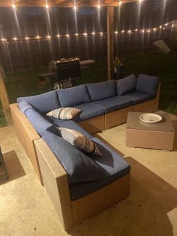 Outdoor Wicker Sectional Sofa Set