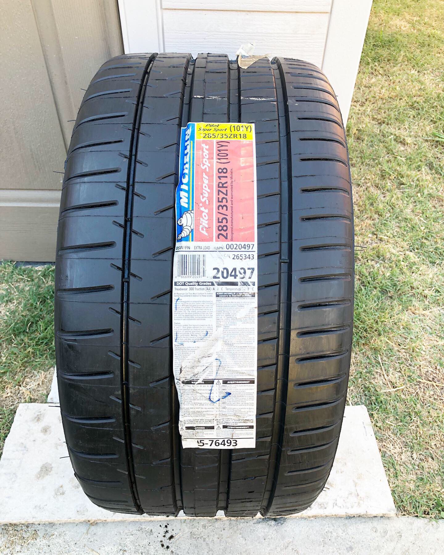 285/35/18 Michelin pilot super sport brand new single tire