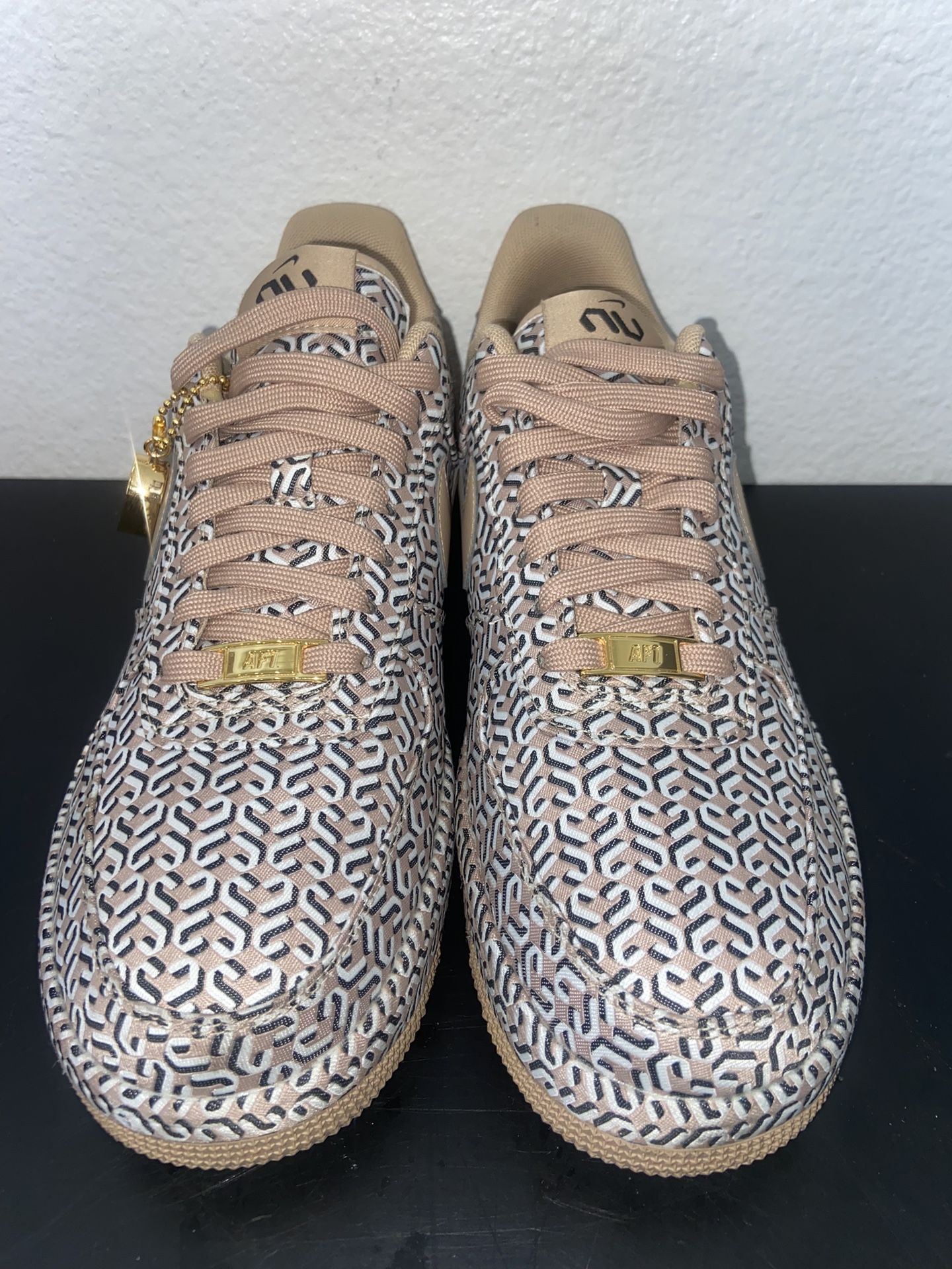 Womens Nike Air Force 1 LX Hemp Tan Patterned Size 8.5 w Box