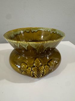 Vintage Mid-Century Caleramics Drip Glaze Planter