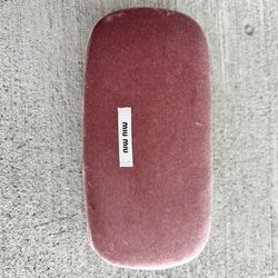 Miu Miu Pink Velvet Eyeglasses Case Hard Shell Sunglasses Case