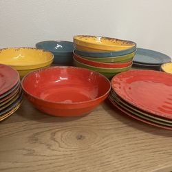 Colorful Malamine Dish Set