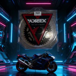 Vortex 436S‑40 Steel Rear Sprocket (40‑tooth, 530 pitch, black)