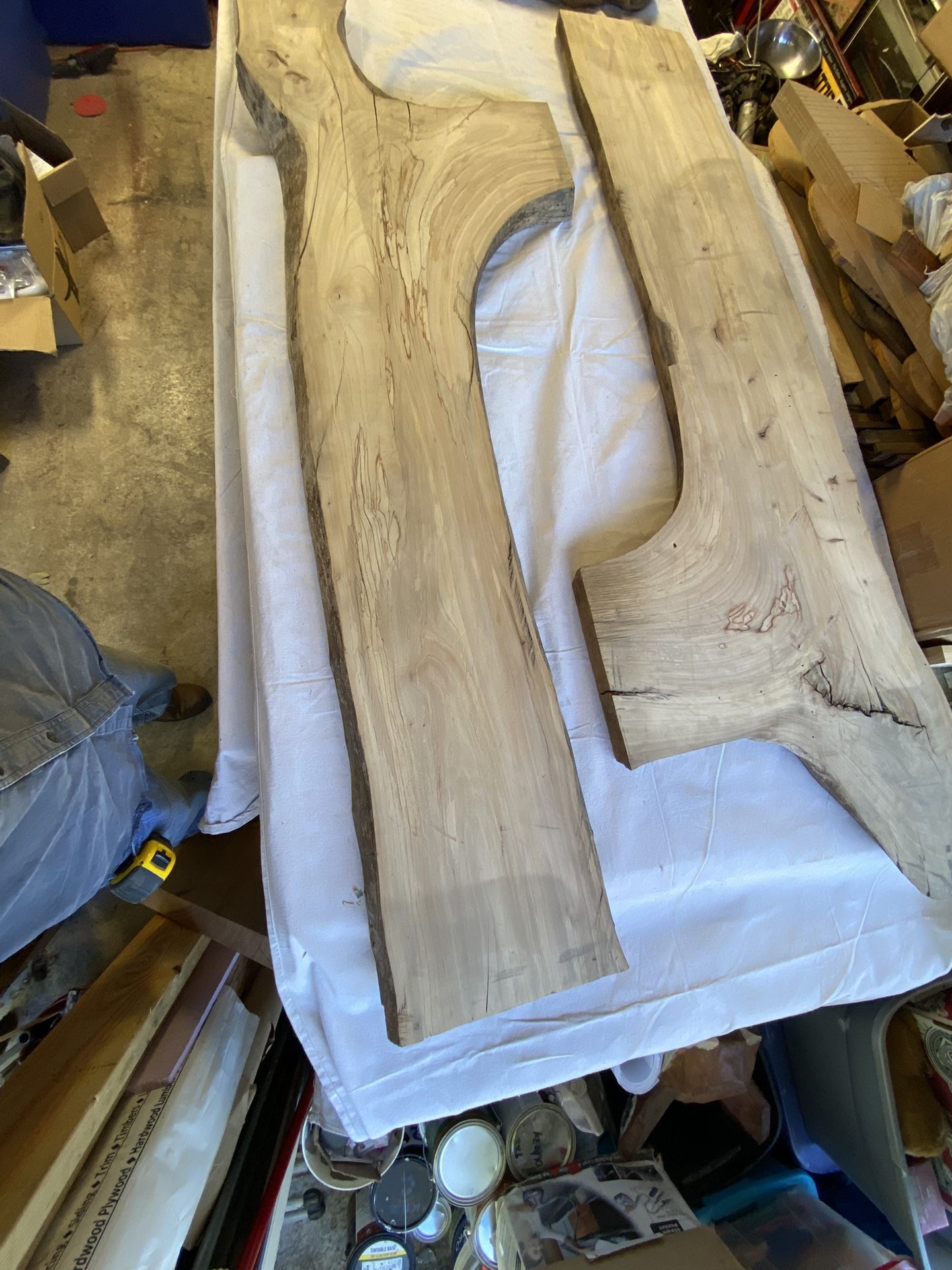 Live Edge Slabs - Ready For Finishing Process - 2 Available