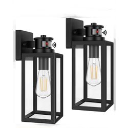 2-Pack Motion Sensor Outdoor Lights, Upgrade Dusk to Dawn Wall Mount Light Fixtures, Motion Sensor Wall Lights for Outside House PorReg. Retail $59.99