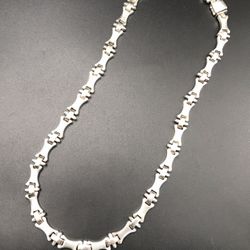 925 Sterling Silver Link Necklace Size 18”