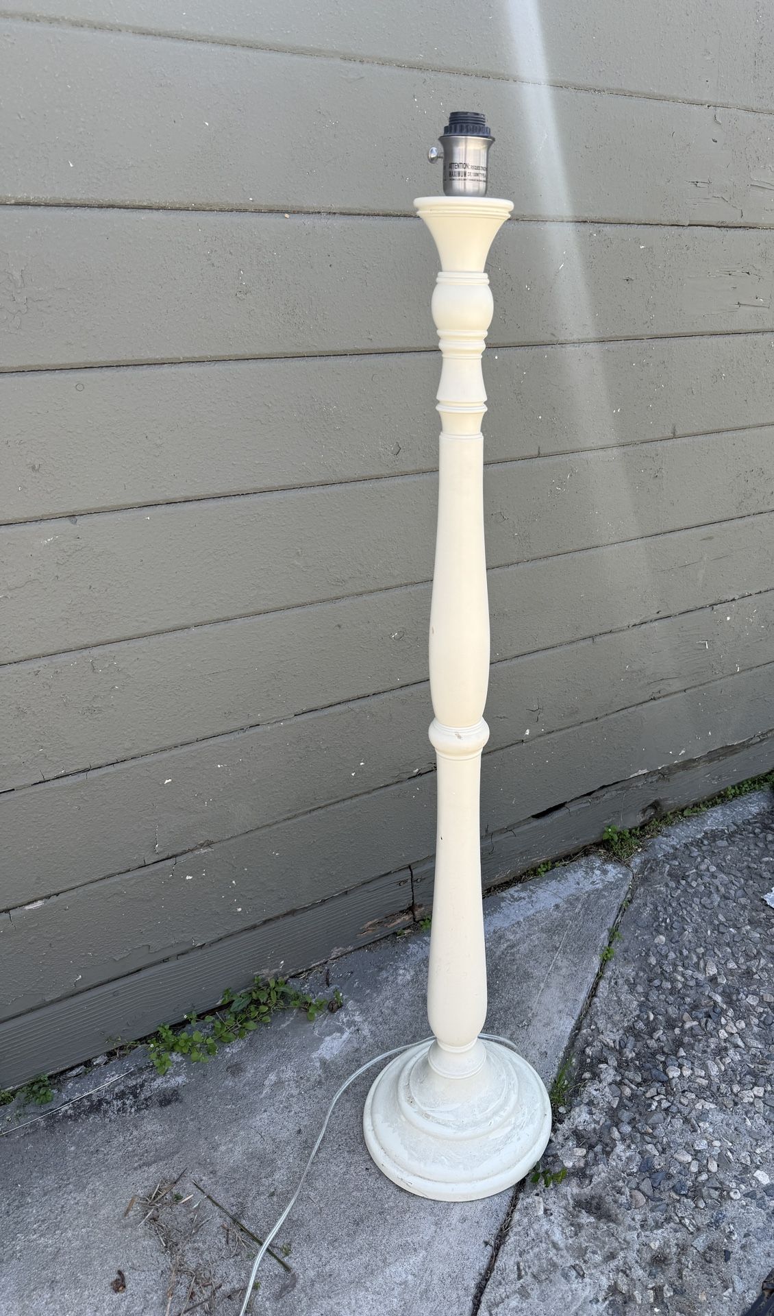 Crate n Barrel White Floor Lamp Cream White