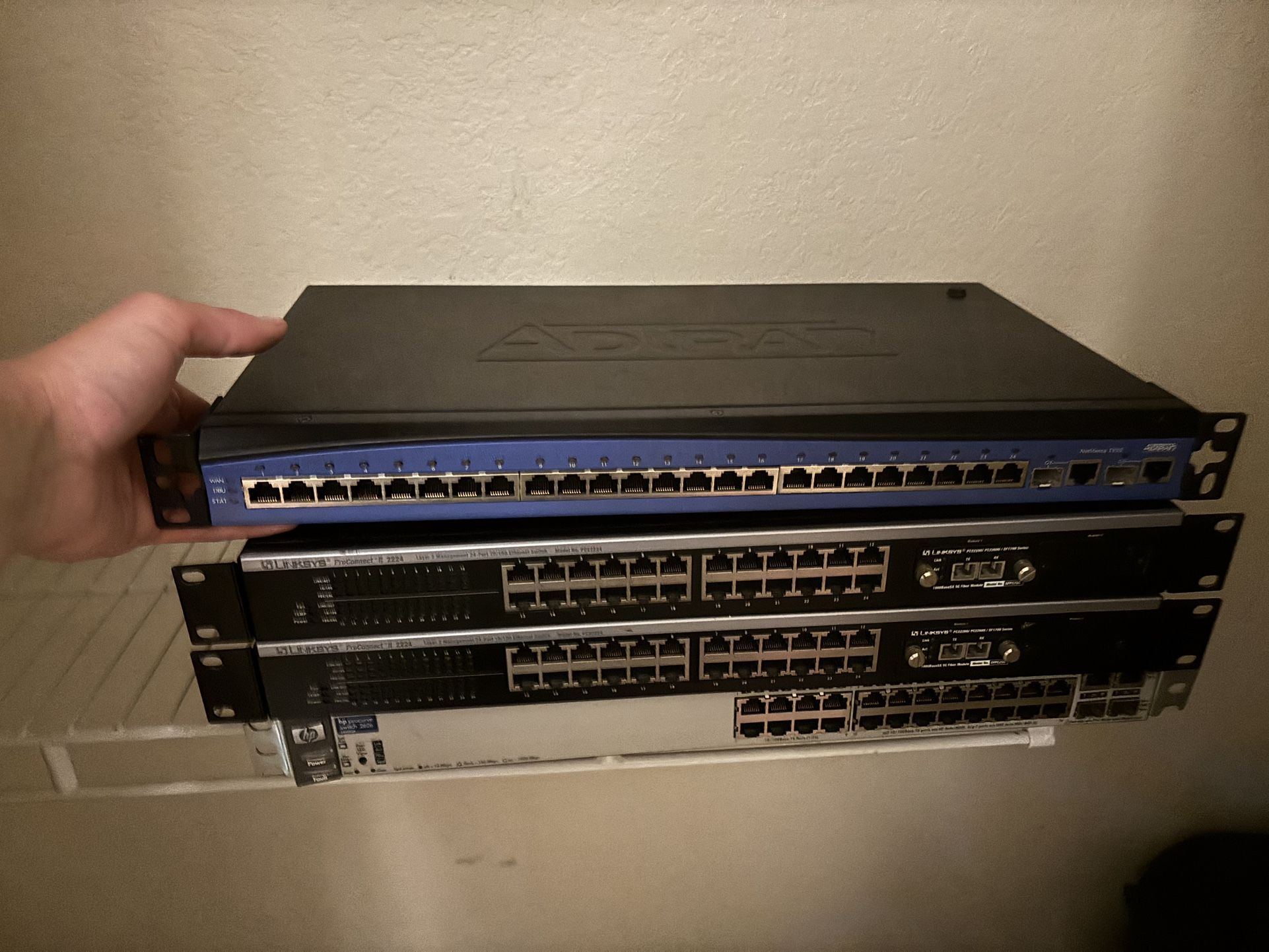4 Ethernet switches , Cat 6 Wire, 2 Mac Serves