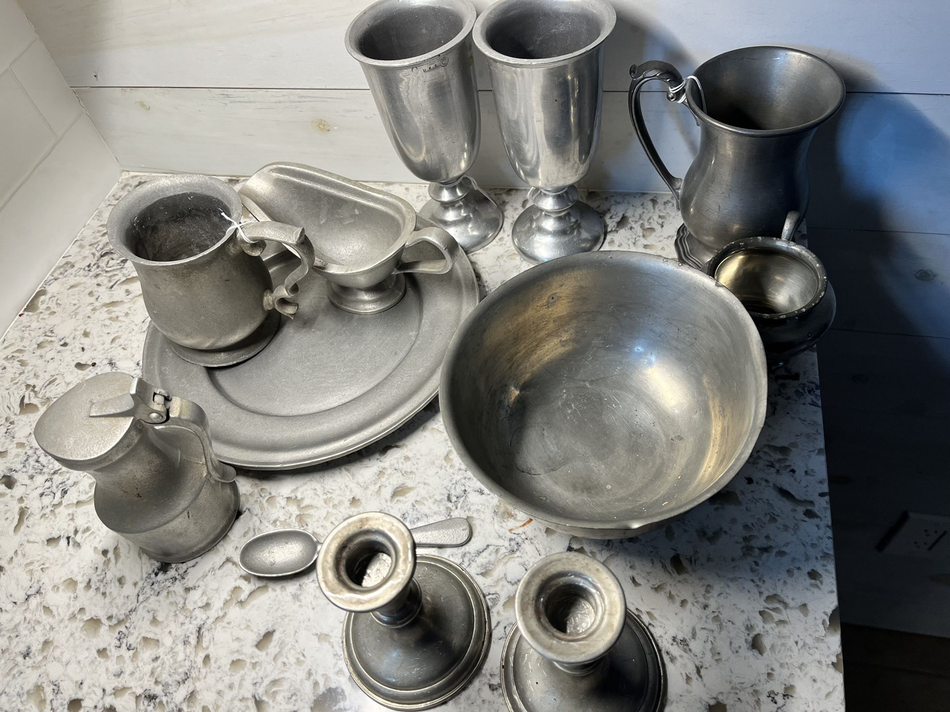 Assorted Vintage Pewter Pieces 