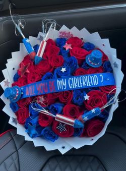 4 of July flowers bouquet roses