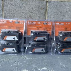 RIDGID 18V Lithium-Ion 4.0 Ah Battery (2-Pack)