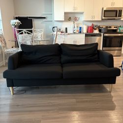 Black Sofa - Loveseat 