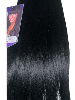 16" Straight Black 100% Human Hair Extensions