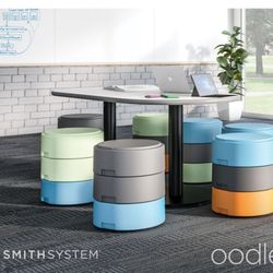 OODLE Three Section Stool with One Rocker Base

